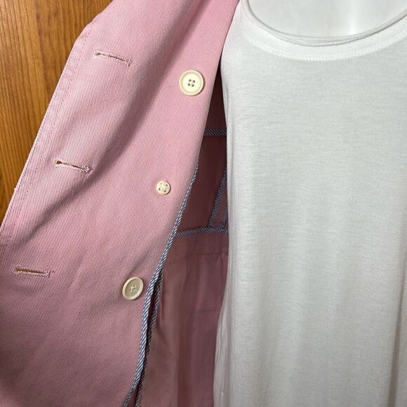 J. Crew Pink Denim Peacoat Sz8 - Picture 8 of 11